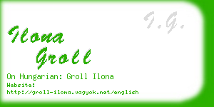 ilona groll business card